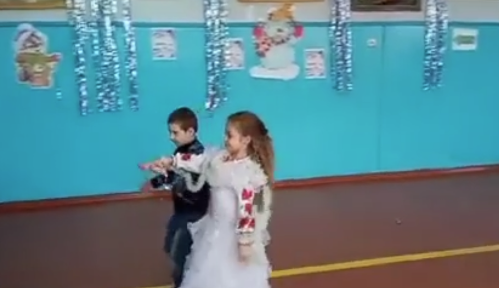 Children performing a traditional Ukrainian dance.